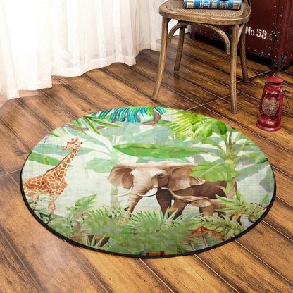 Animals CLA070802 Round Area Rug