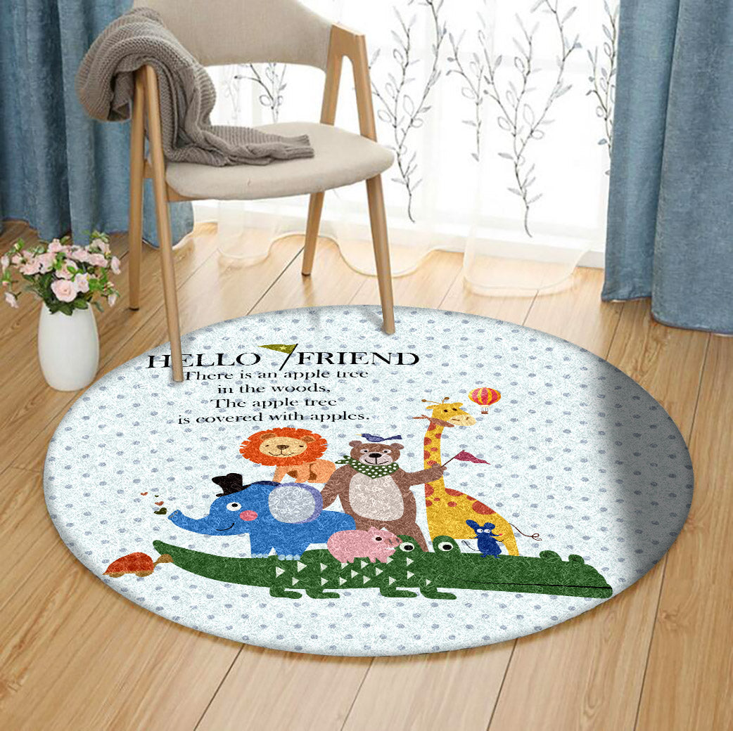 Animals CLA070803 Round Area Rug