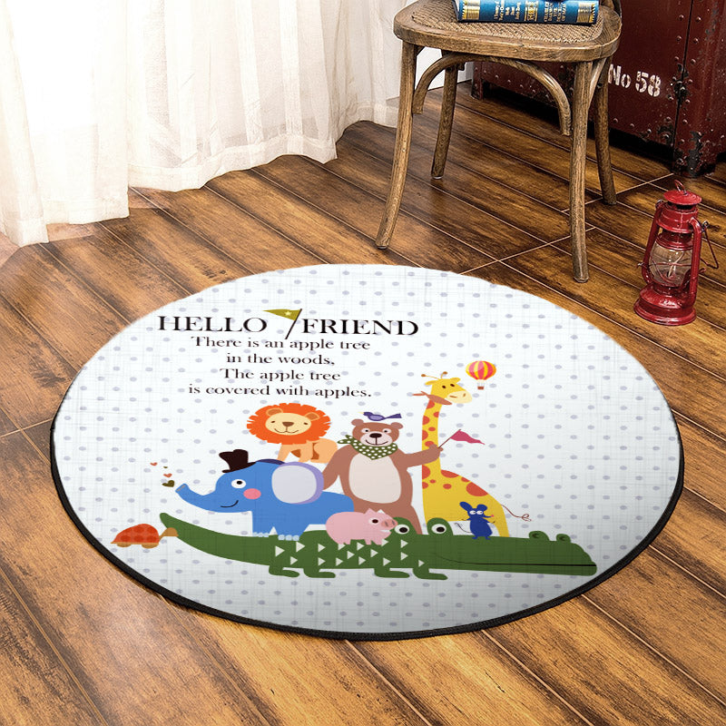 Animals CLA070803 Round Area Rug