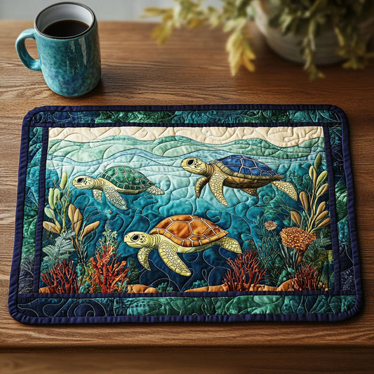 Aqua Nomad Quilted Placemat NCU0NT2574