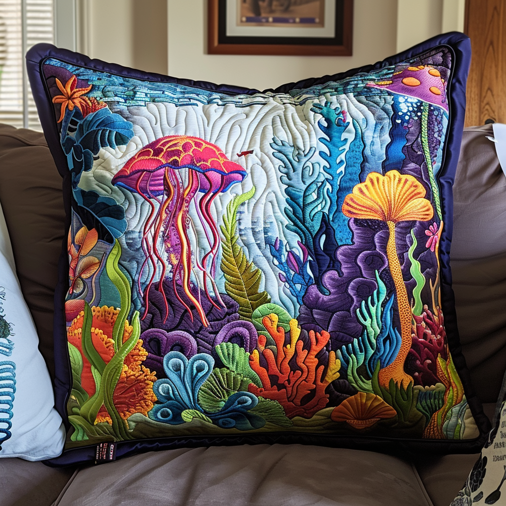 Aquatic Majesty Quilted Pillow Case NCU0DK288