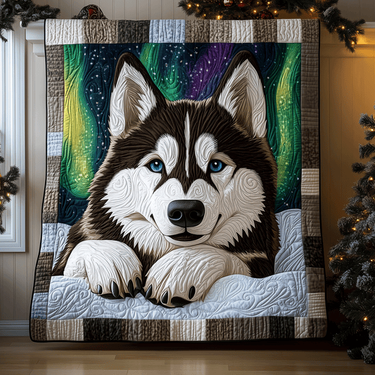 Arctic Husky Dream Quilted Blanket NCU0TH2347