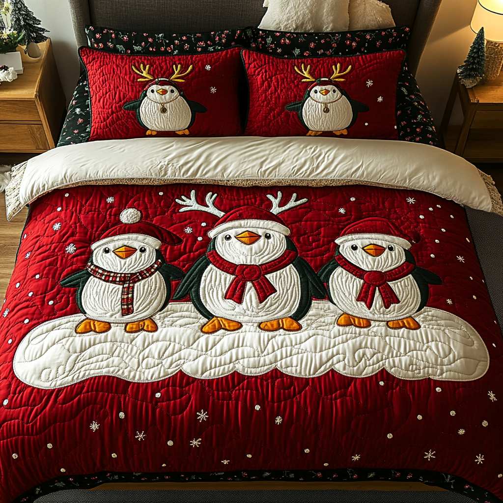 Christmas 3-Piece Quilted Bedding Set NCU0VT64