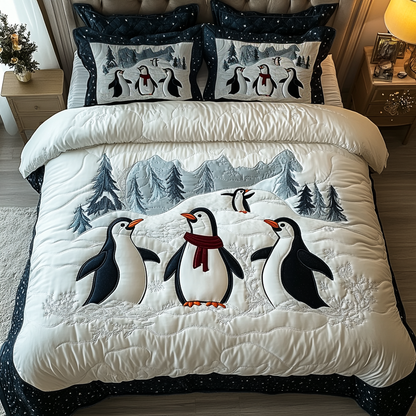 Arctic Waddle 3-Piece Quilted Bedding Set NCU0DK2406