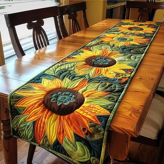 Artistic Sunflowers Garden Quilted Table Runner NCU0TL040