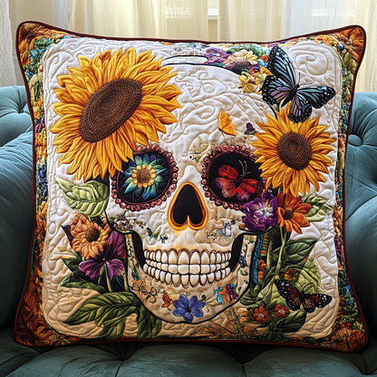 Artistic Skull Quilted Pillow Case NCU0TL1860