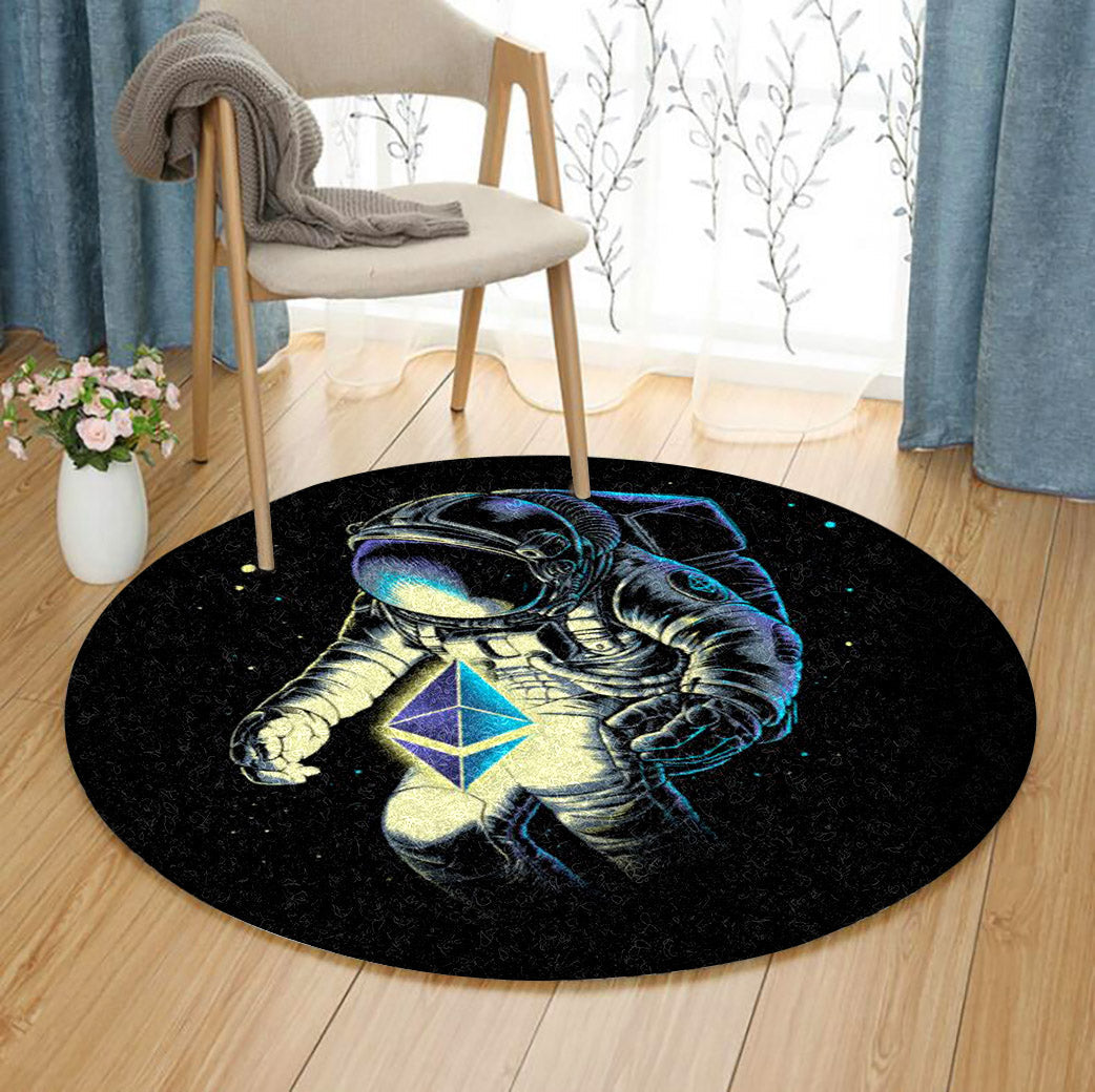 Astronaut HM090802 Round Area Rug