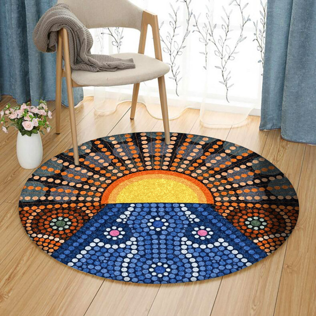 Australian Aboriginal HT121005TM Round Area Rug