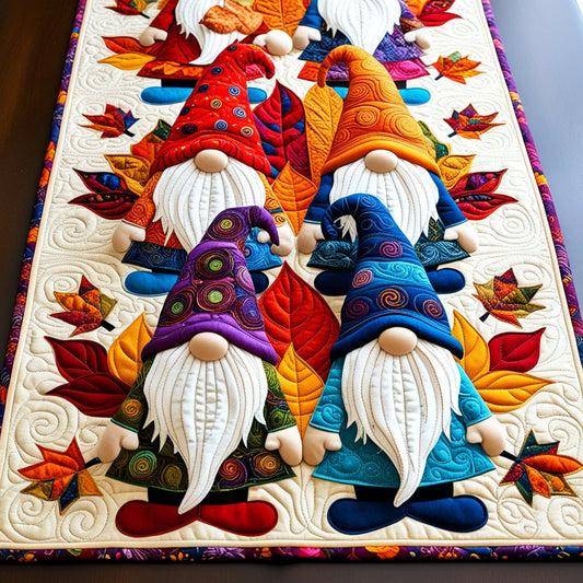 Autumn Gnome NTA041124663 Quilted Table Runner