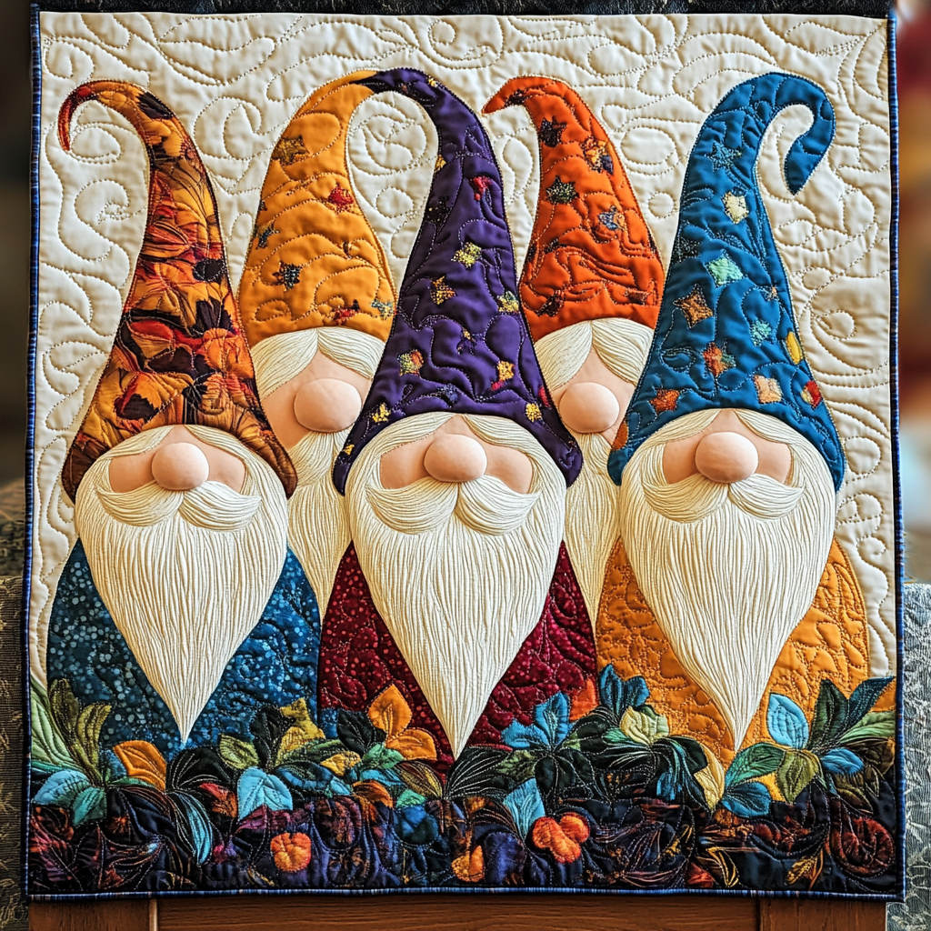 Autumn Gnome TAI041124577 Quilted Placemats