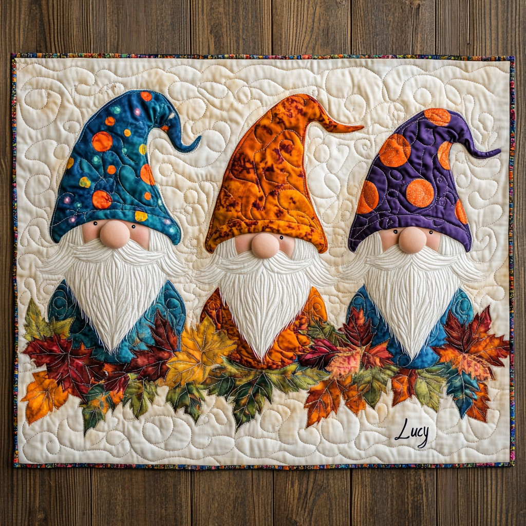 Autumn Gnome TAI041124580 Quilted Placemats