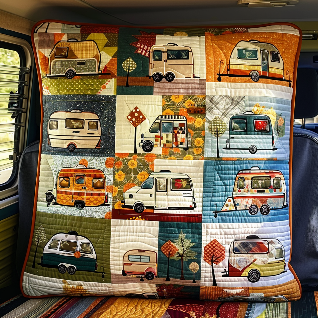 Autumn Camper Vans Quilted Pillow Case NCU0TH032