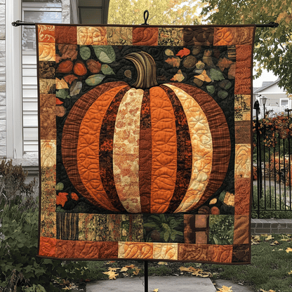 Autumn Pumpkin Quilted Blanket NCU0TH1834