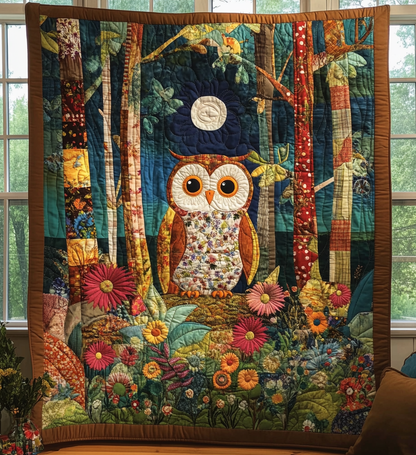 Autumn Hoots Quilted Blanket NCU0DV576