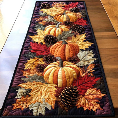 Autumn Treasures Quilted Table Runner NCU0NT1195