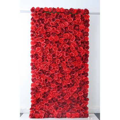 Roll Up Fabric Artificial Flower Wall Wedding Backdrop, Floral Party Decor, Event Photography-VF-335