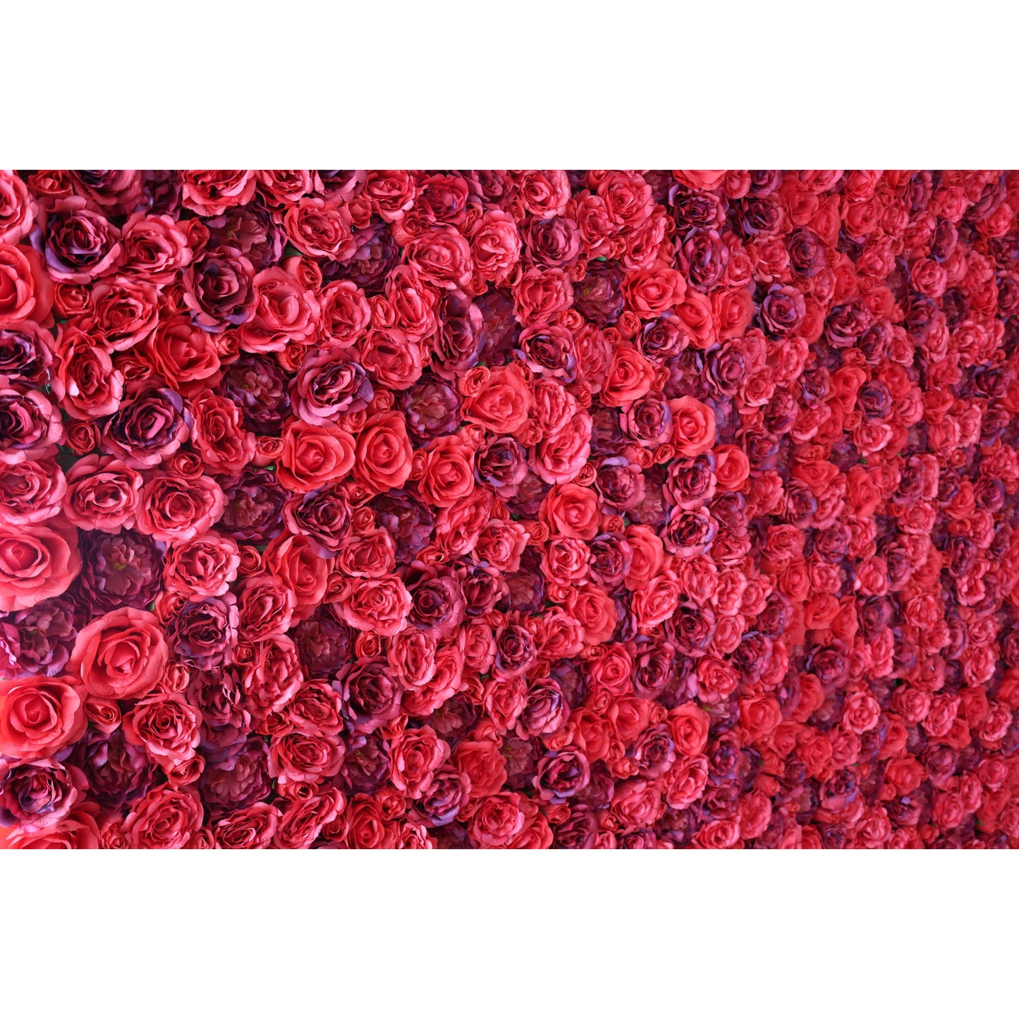 Roll Up Fabric Artificial Flower Wall Wedding Backdrop, Floral Party Decor, Event Photography-VF-326