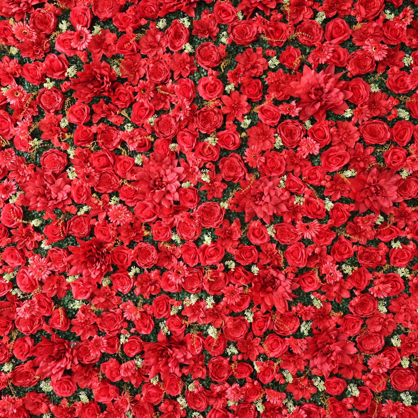 Roll Up Fabric Artificial Flower Wall Wedding Backdrop, Floral Party Decor, Event Photography-VF-300