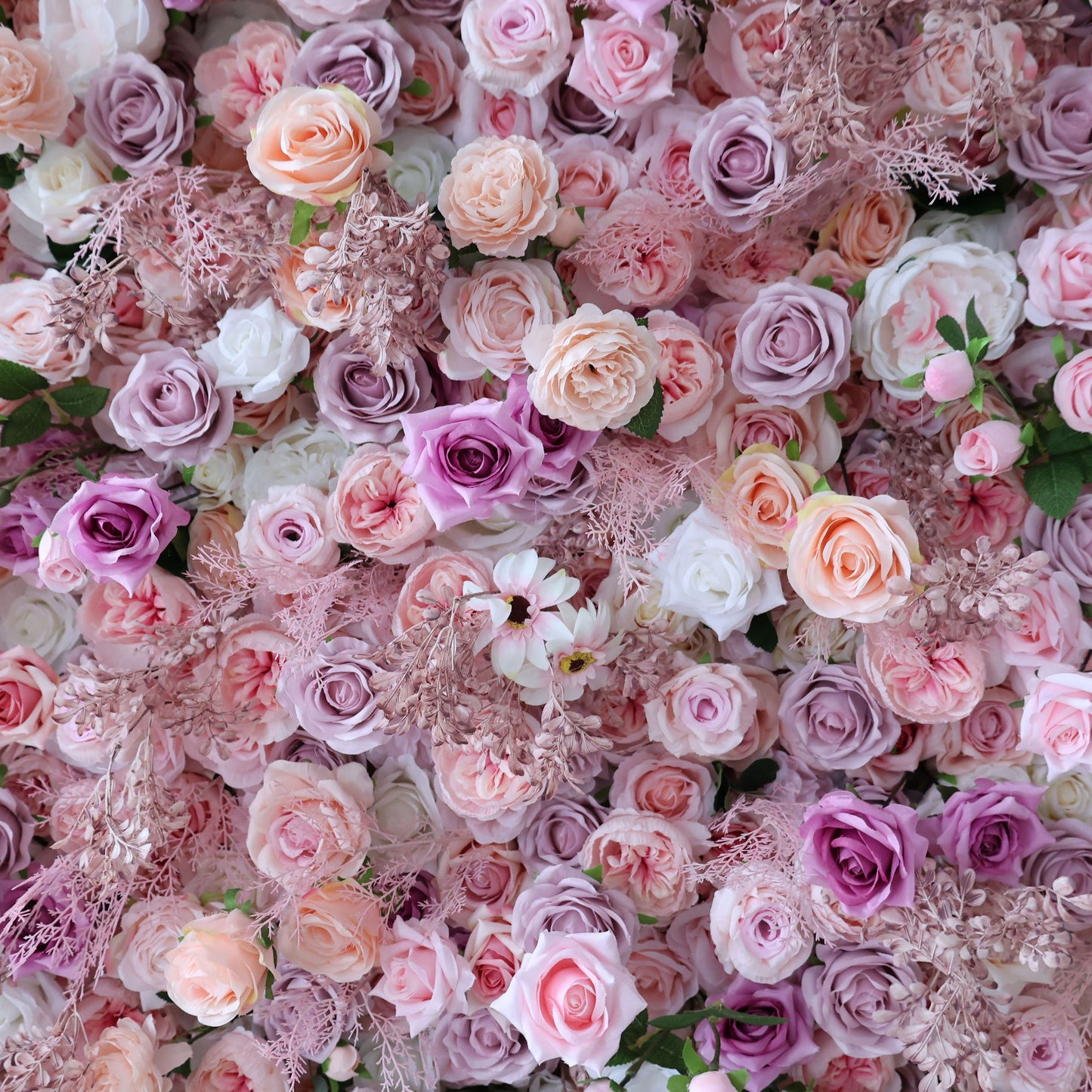 Roll Up Fabric Artificial Flower Wall Wedding Backdrop, Floral Party Decor, Event Photography-VF-378