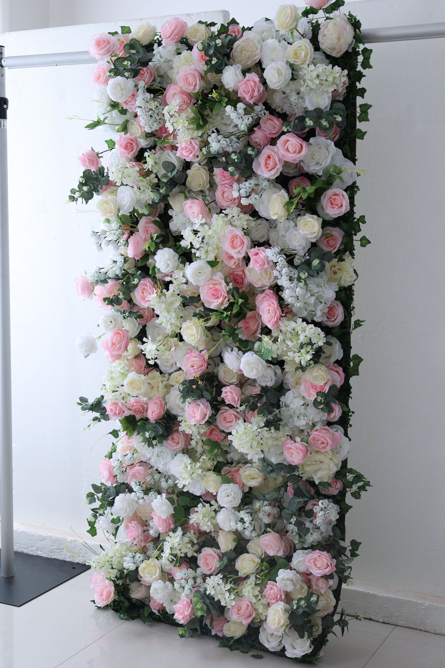 Roll Up Fabric Artificial Flower Wall Wedding Backdrop, Floral Party Decor, Event Photography-VF-321