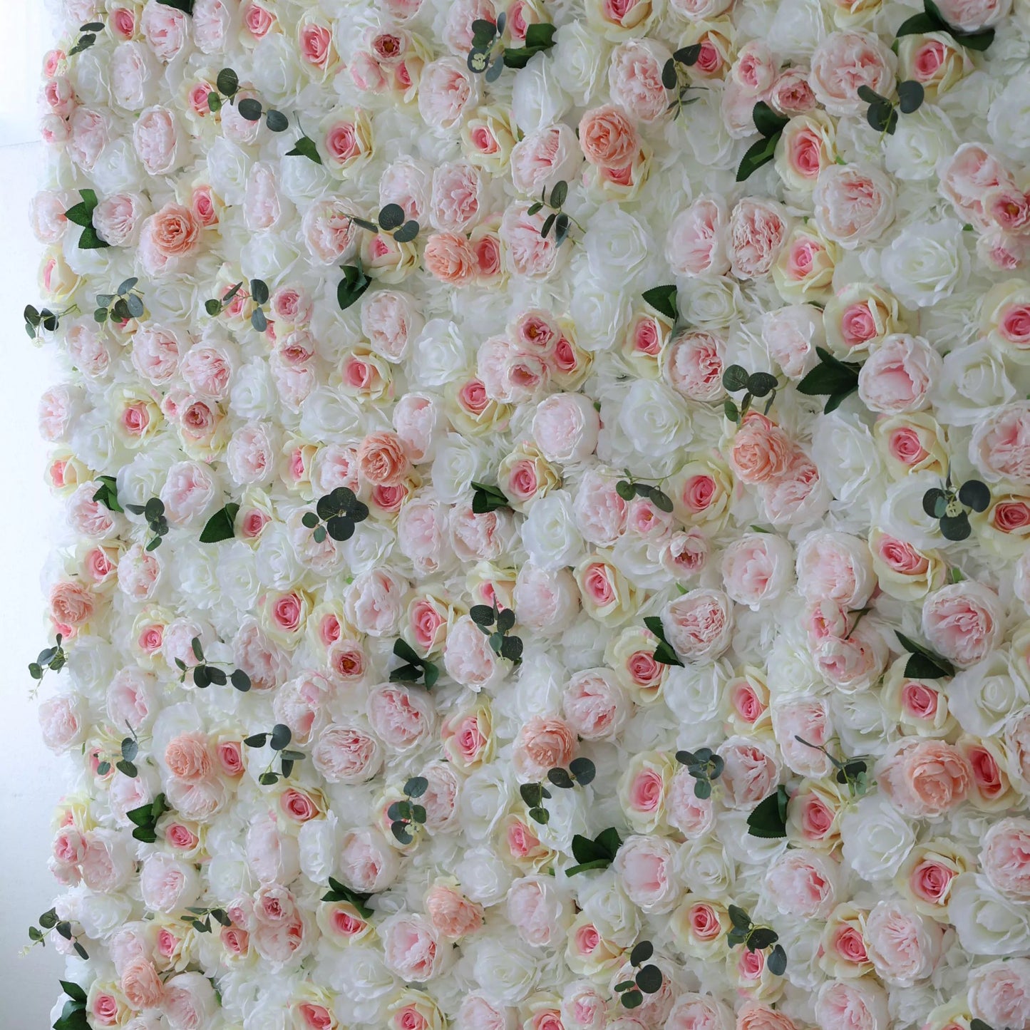 Roll Up Fabric Artificial Flower Wall Wedding Backdrop, Floral Party Decor, Event Photography-VF-109