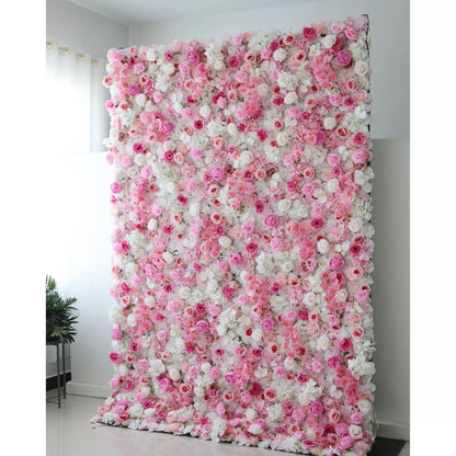 Flowers Artificial Floral Wall Backdrop: Serenity Blossom: A Spa-Inspired Ode to Tranquility and Elegance-VF-287