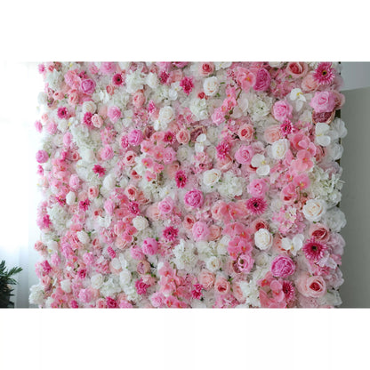 Flowers Artificial Floral Wall Backdrop: Serenity Blossom: A Spa-Inspired Ode to Tranquility and Elegance-VF-287