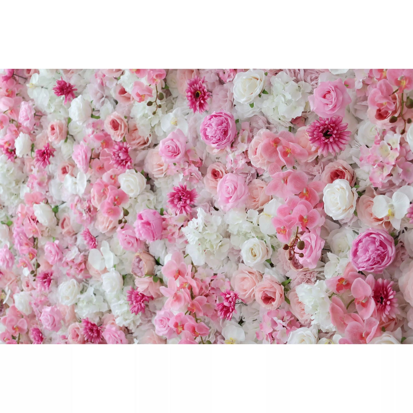 Flowers Artificial Floral Wall Backdrop: Serenity Blossom: A Spa-Inspired Ode to Tranquility and Elegance-VF-287