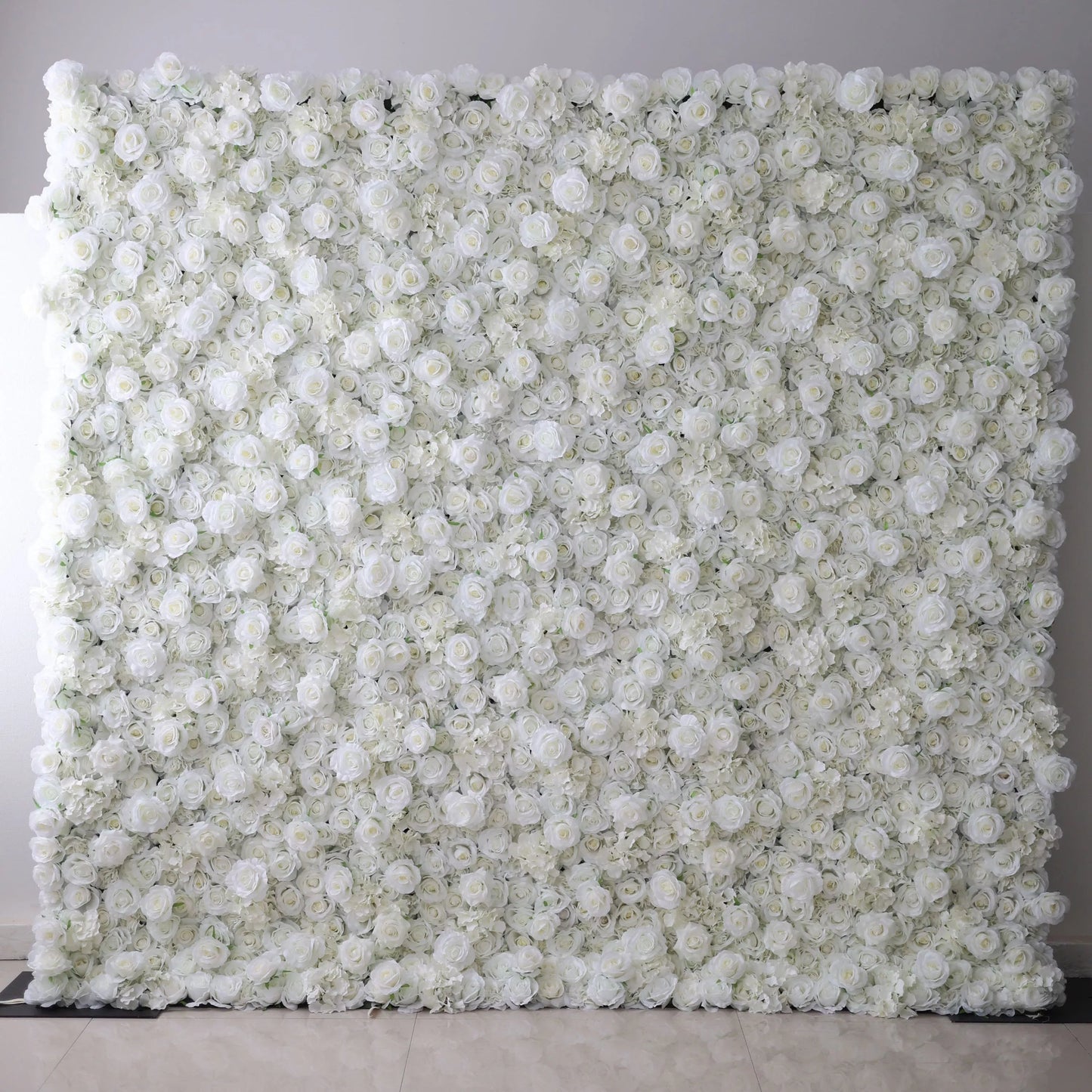 Roll Up Fabric Artificial Flower Wall Wedding Backdrop, Floral Party Decor, Event Photography-VF-100