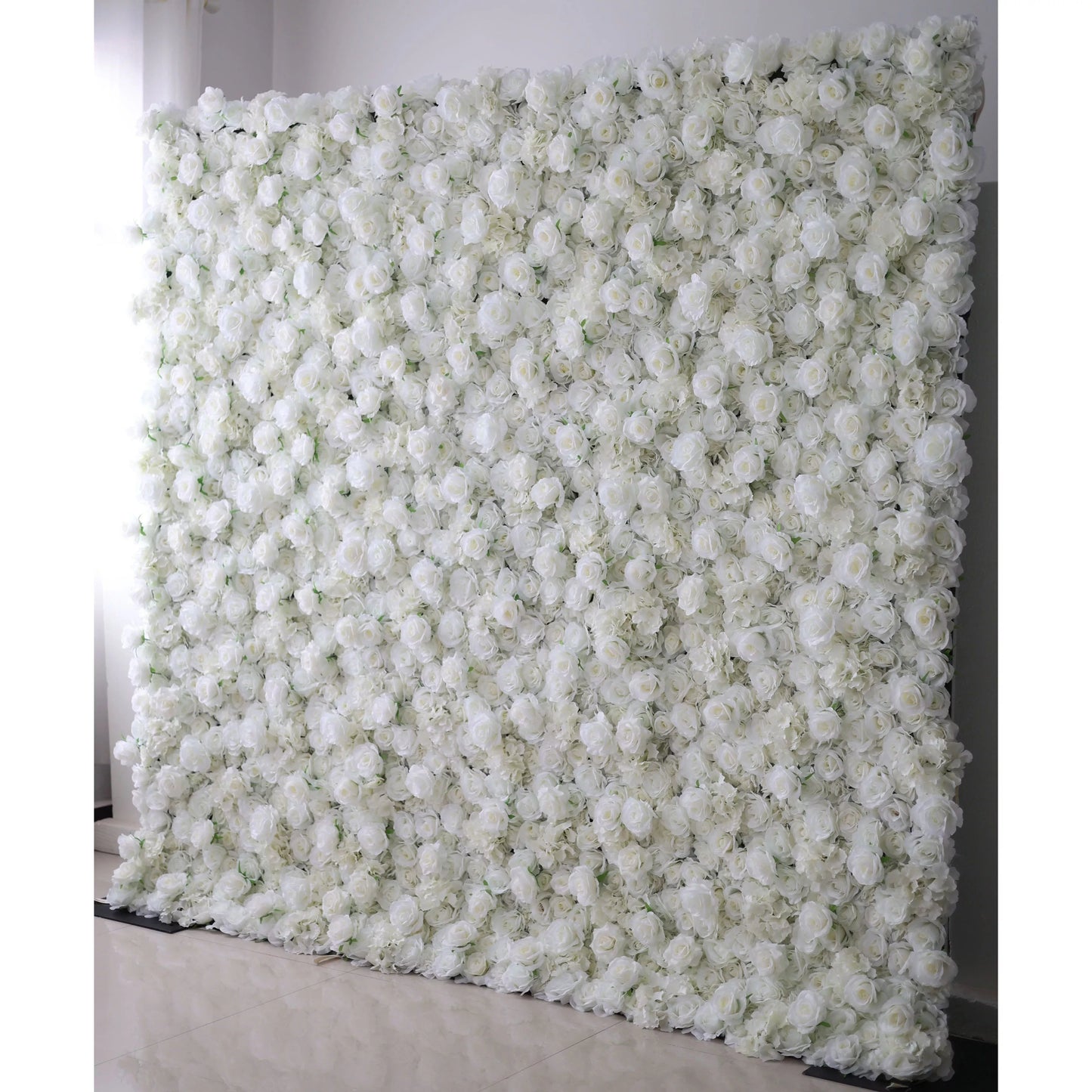 Roll Up Fabric Artificial Flower Wall Wedding Backdrop, Floral Party Decor, Event Photography-VF-100