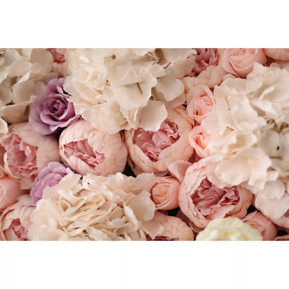 Roll Up Fabric Artificial Flower Wall Wedding Backdrop, Floral Party Decor, Event Photography-VF-101