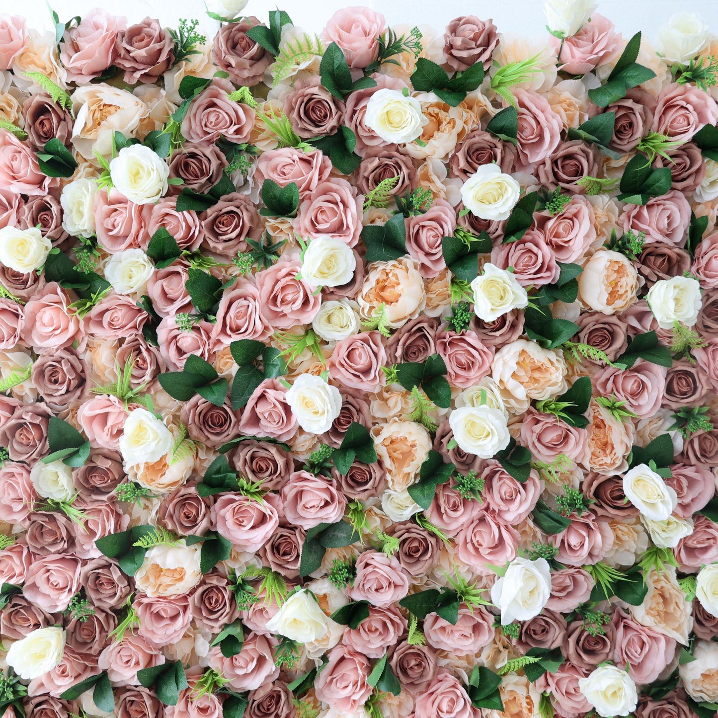 Roll Up Fabric Artificial Flower Wall Wedding Backdrop, Floral Party Decor, Event Photography-VF-322