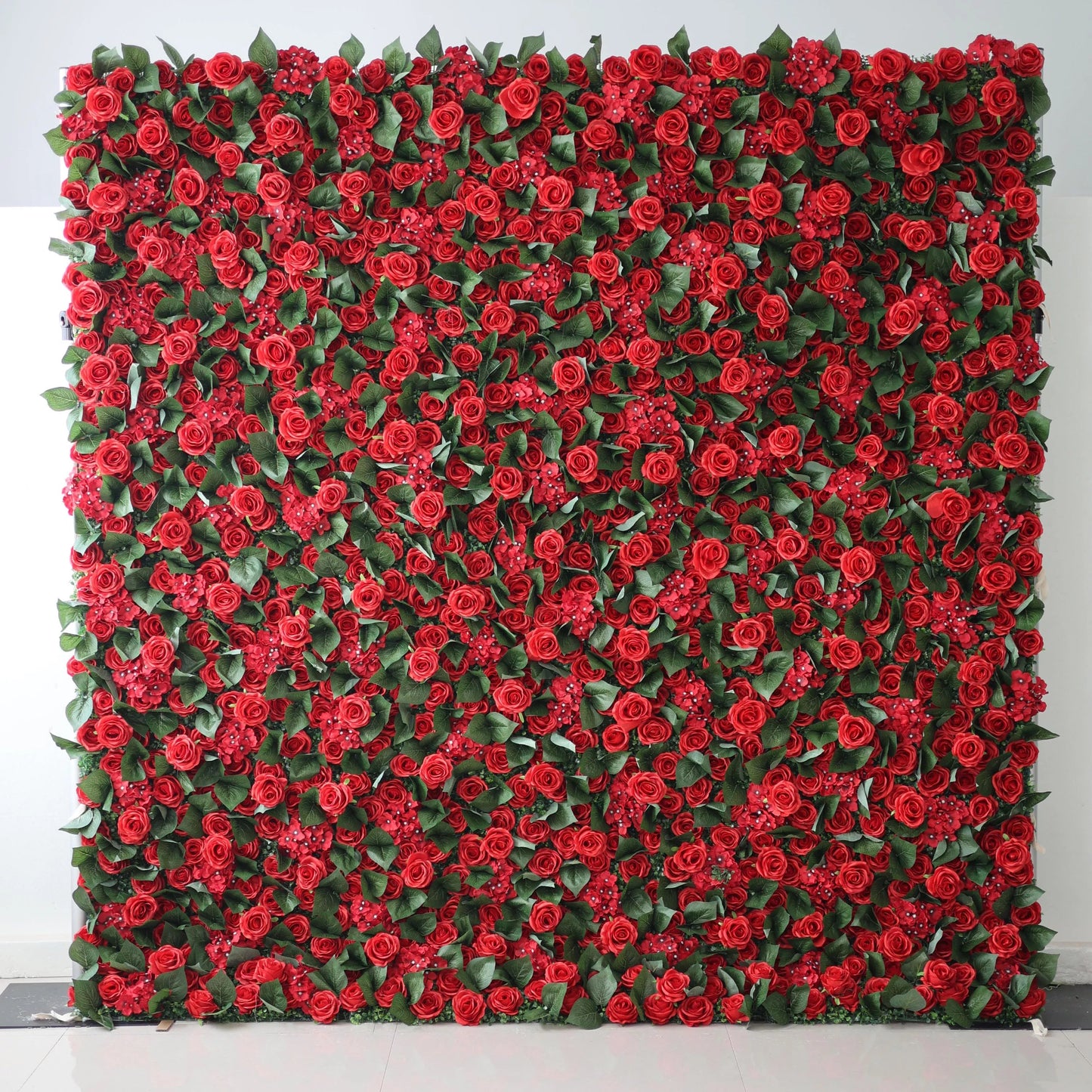 Roll Up Fabric Artificial Flower Wall Wedding Backdrop, Floral Party Decor, Event Photography-VF-105