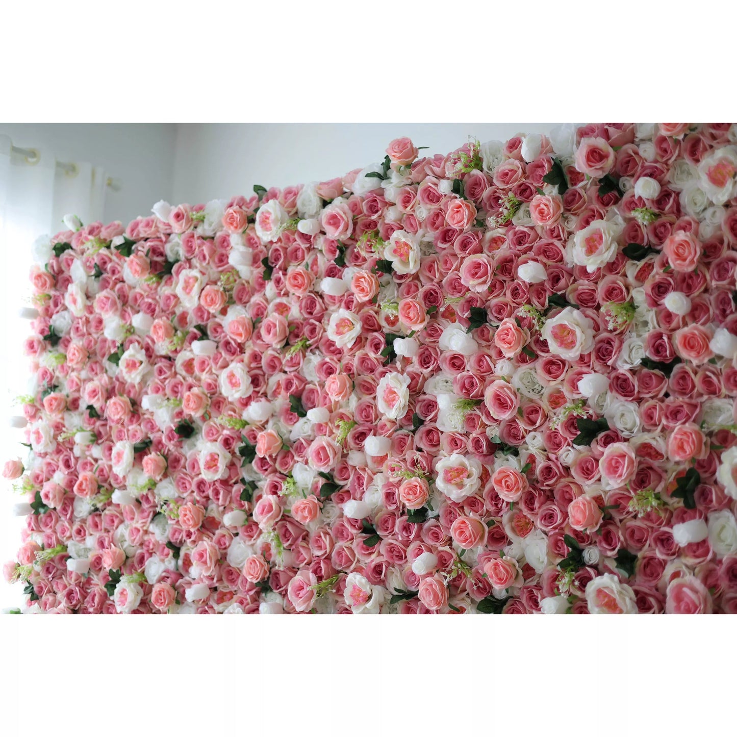 Presents: The Timeless Artificial Fabric Flower Wall – A Radiant Display of Rosy Elegance-VF-207