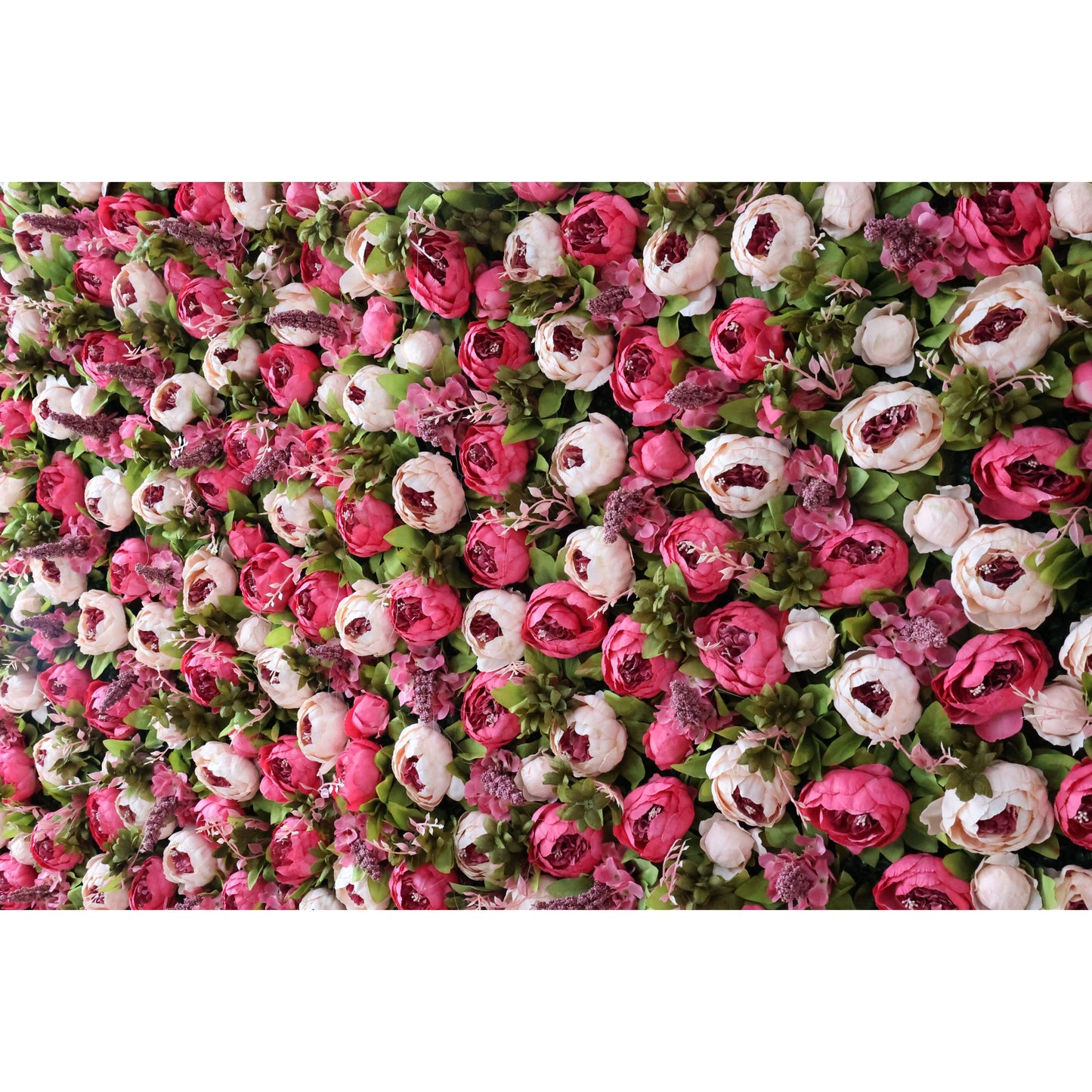 Roll Up Fabric Artificial Flower Wall Wedding Backdrop, Floral Party Decor, Event Photography-VF-334