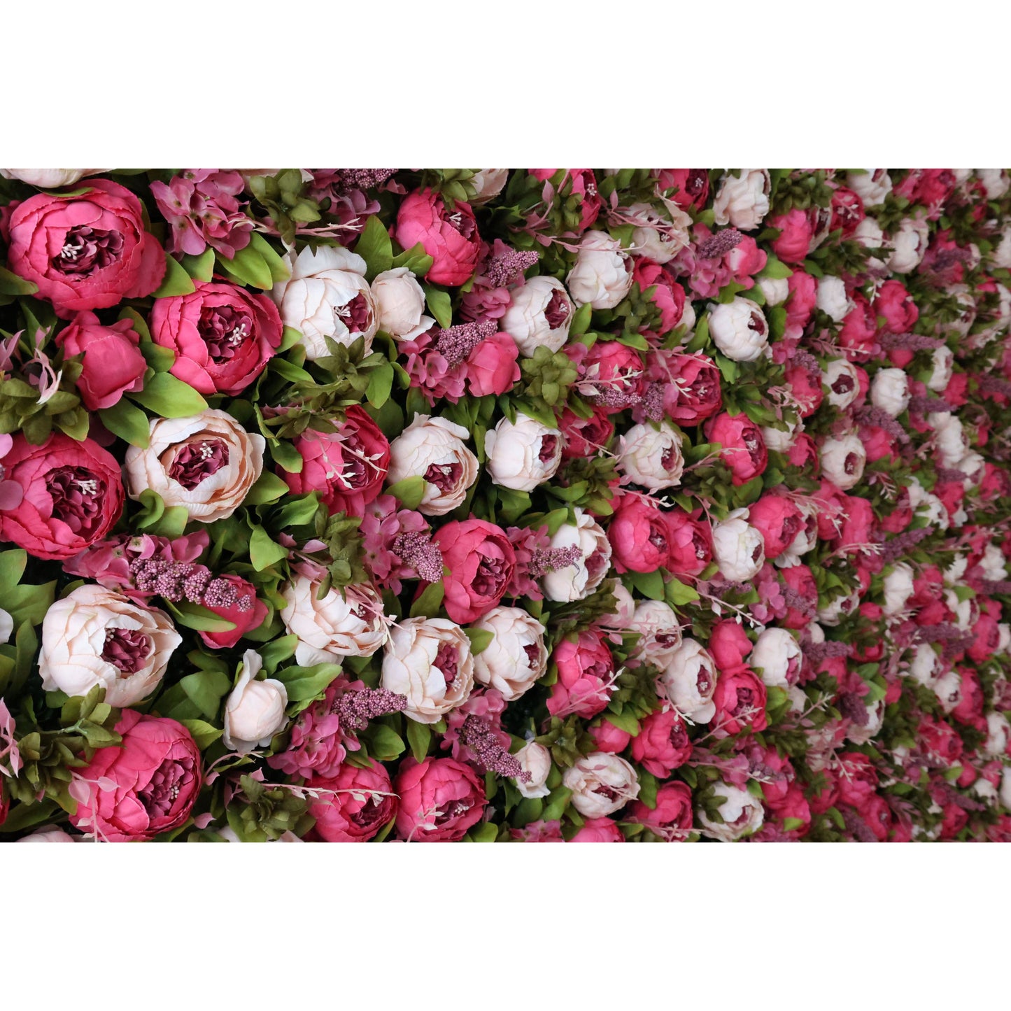 Roll Up Fabric Artificial Flower Wall Wedding Backdrop, Floral Party Decor, Event Photography-VF-334