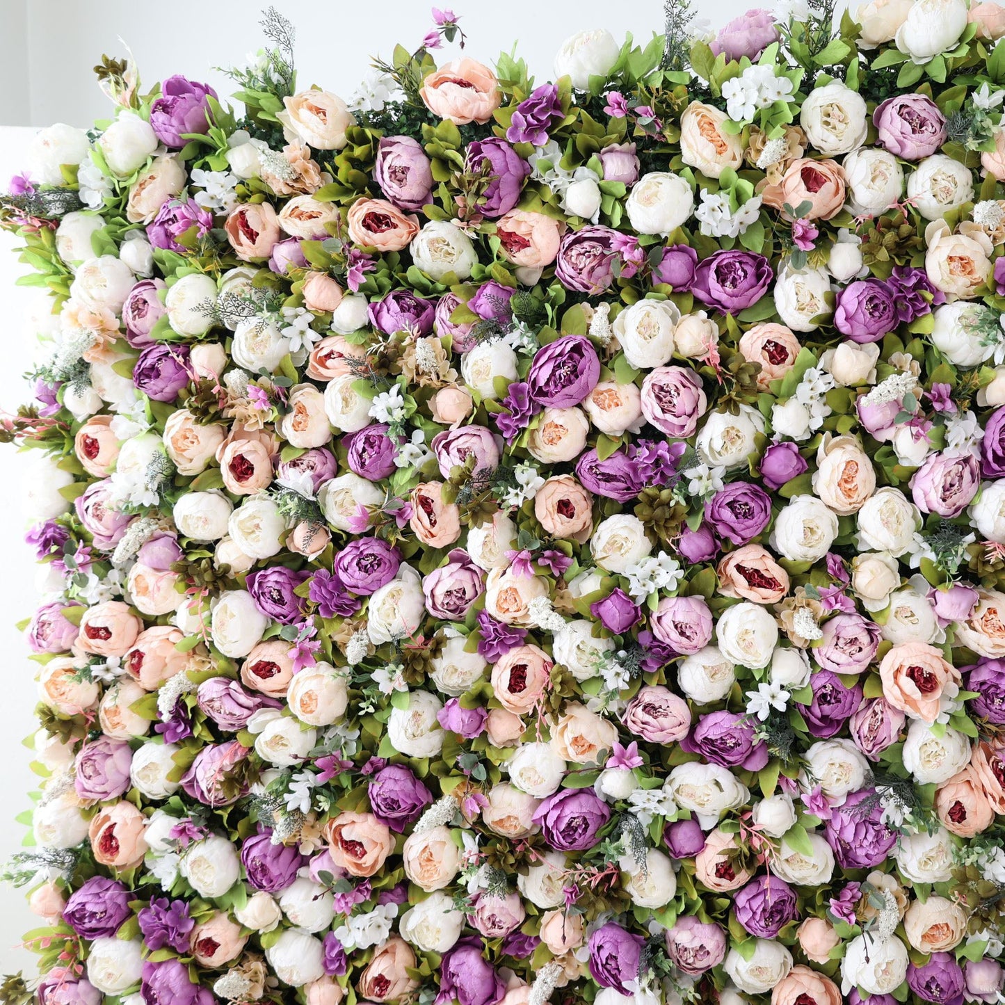 Roll Up Fabric Artificial Flower Wall Wedding Backdrop, Floral Party Decor, Event Photography-VF-307