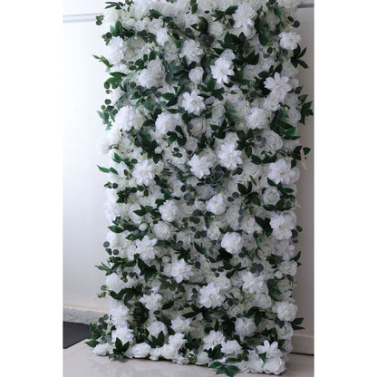 Roll Up Fabric Artificial Flower Wall Wedding Backdrop, Floral Party Decor, Event Photography-VF-333