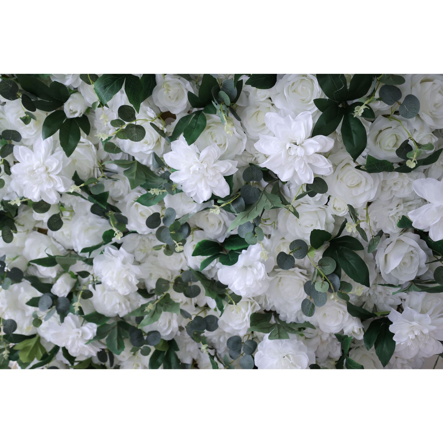 Roll Up Fabric Artificial Flower Wall Wedding Backdrop, Floral Party Decor, Event Photography-VF-333