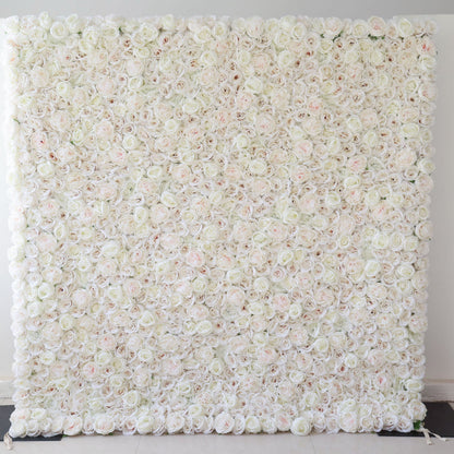 Roll Up Fabric Artificial Flower Wall Wedding Backdrop, Floral Party Decor, Event Photography-VF-306