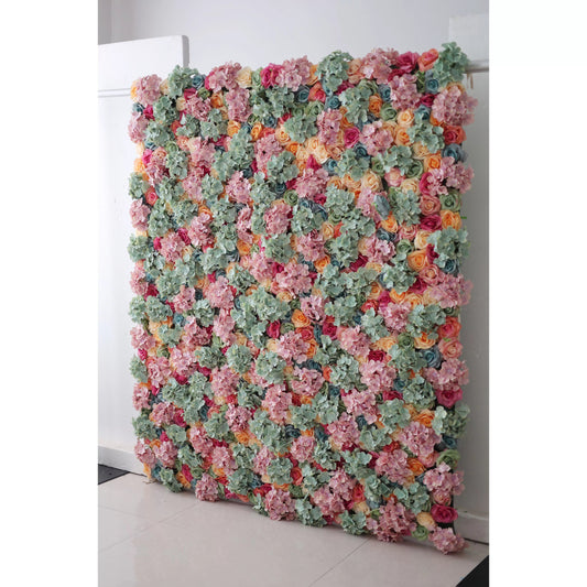 Roll Up Artificial Flower Wall Backdrop: Floral Harmony Cascade - From Daydream Events to Quiet Moments-VF-231