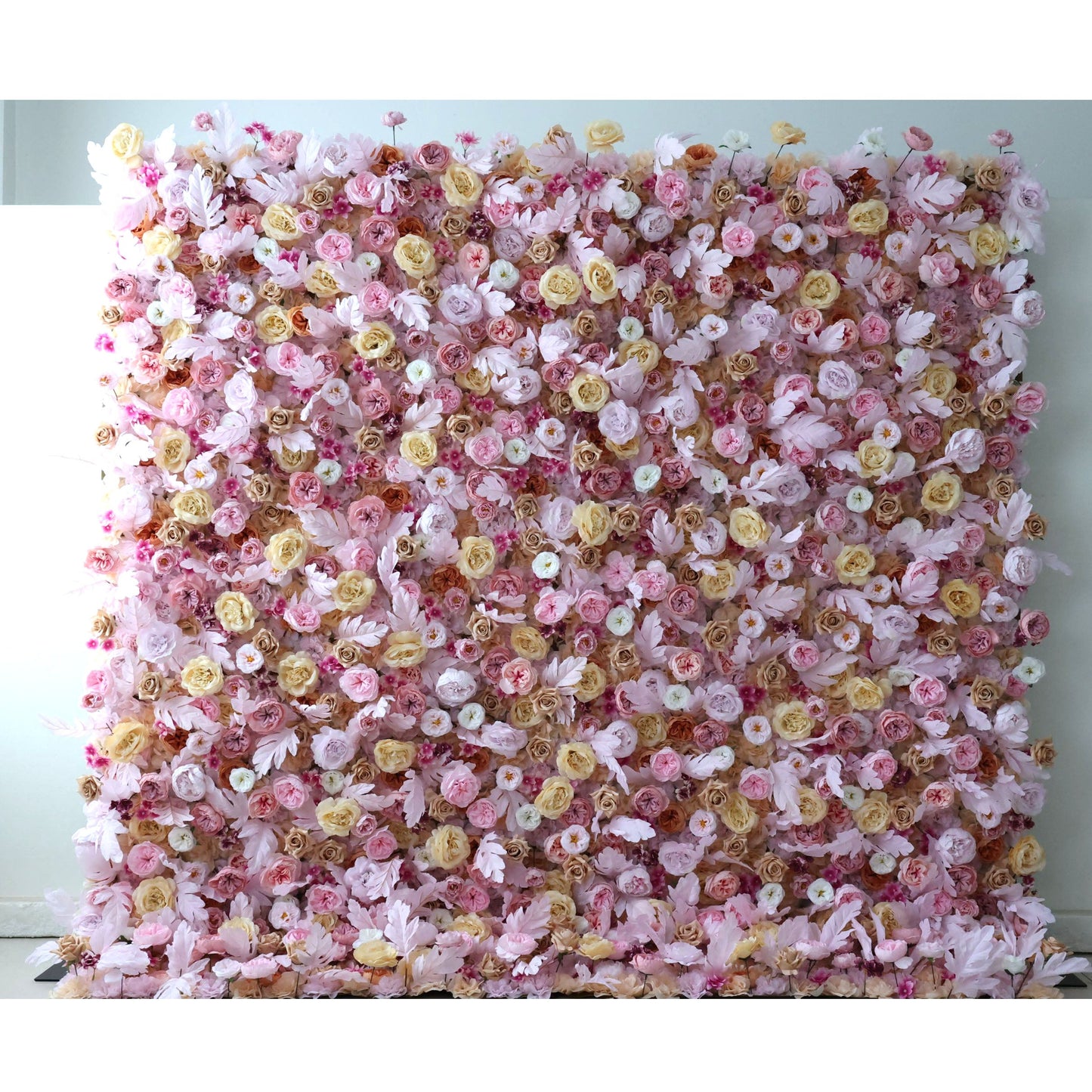 Roll Up Fabric Artificial Flower Wall Wedding Backdrop, Floral Party Decor, Event Photography-VF-330