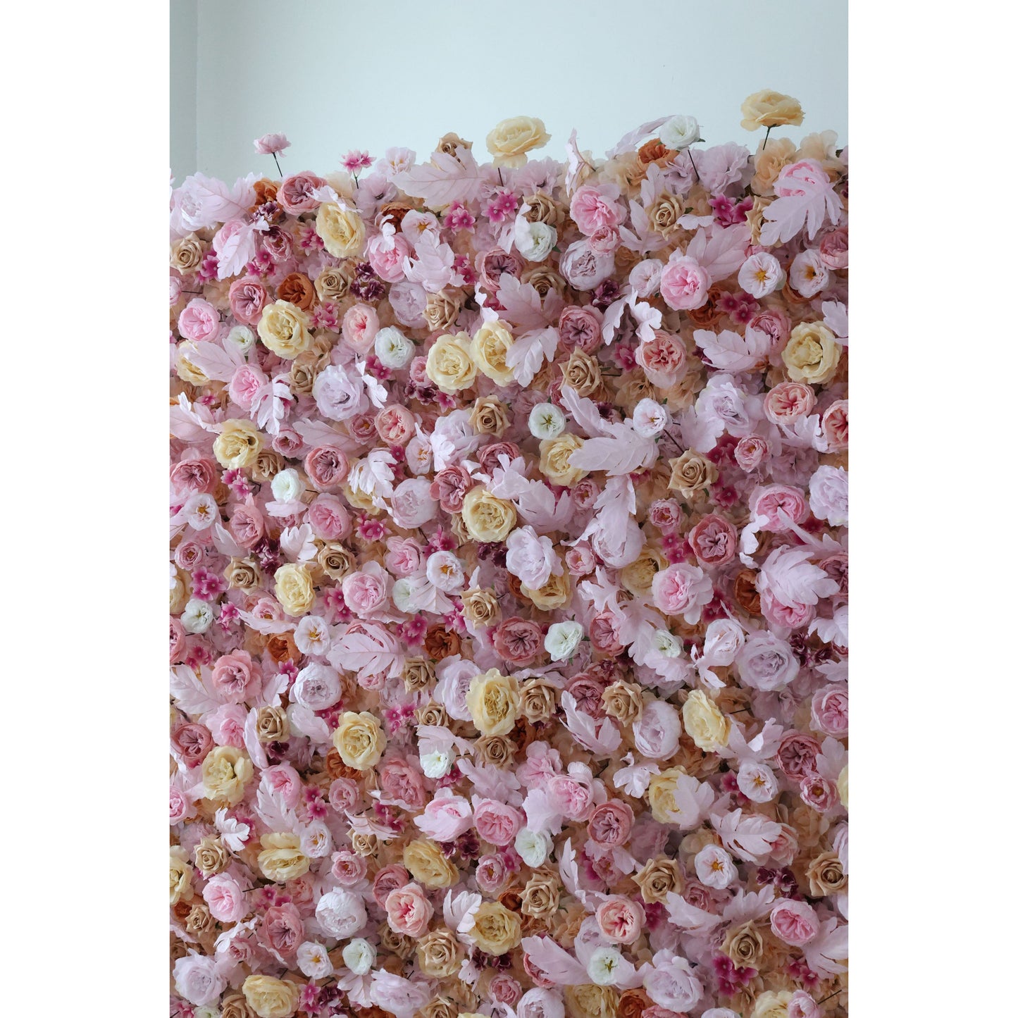 Roll Up Fabric Artificial Flower Wall Wedding Backdrop, Floral Party Decor, Event Photography-VF-330