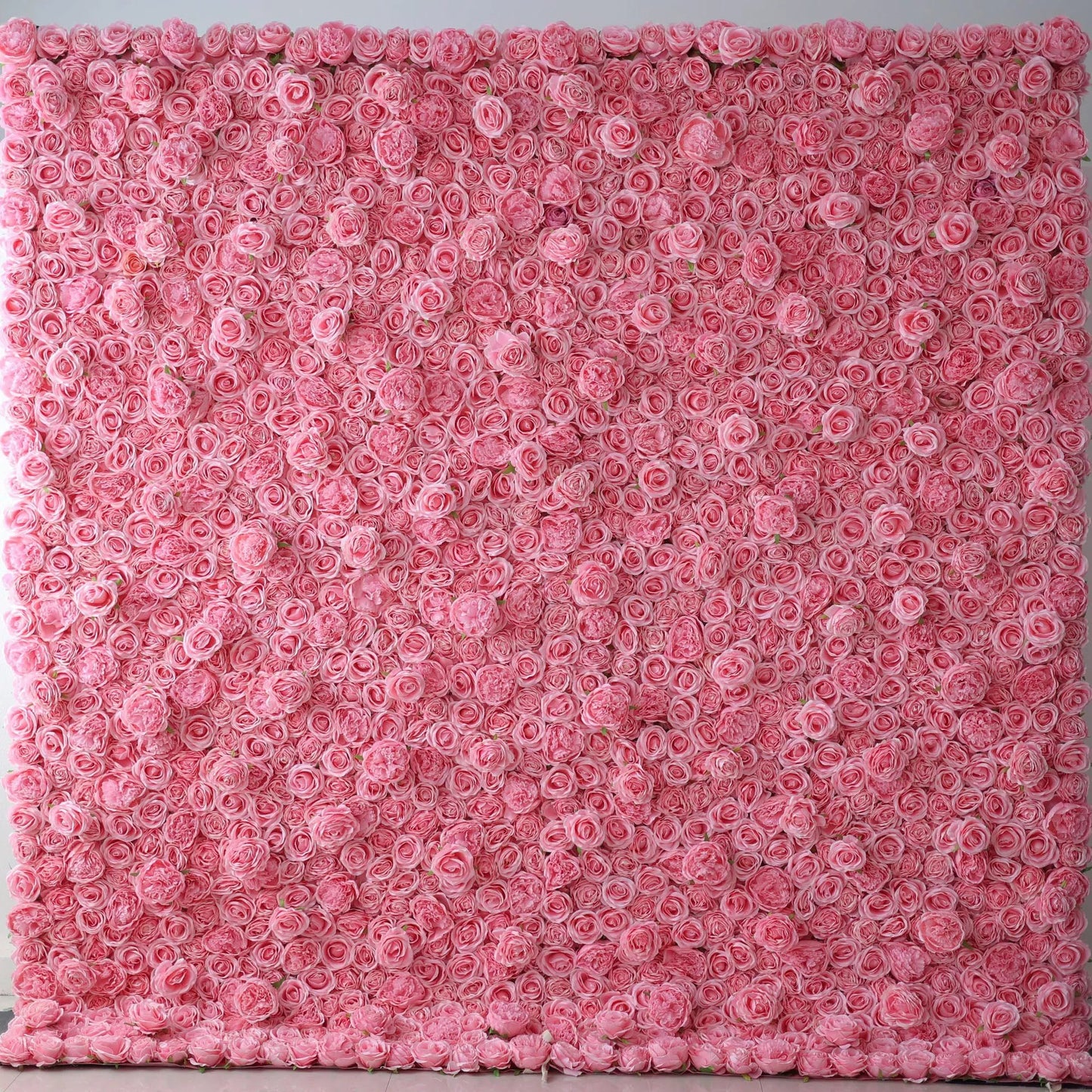 Roll Up Fabric Artificial Elegant Pink Floral Wall: The Quintessential Spa Decor for Tranquil Ambience-VF-217