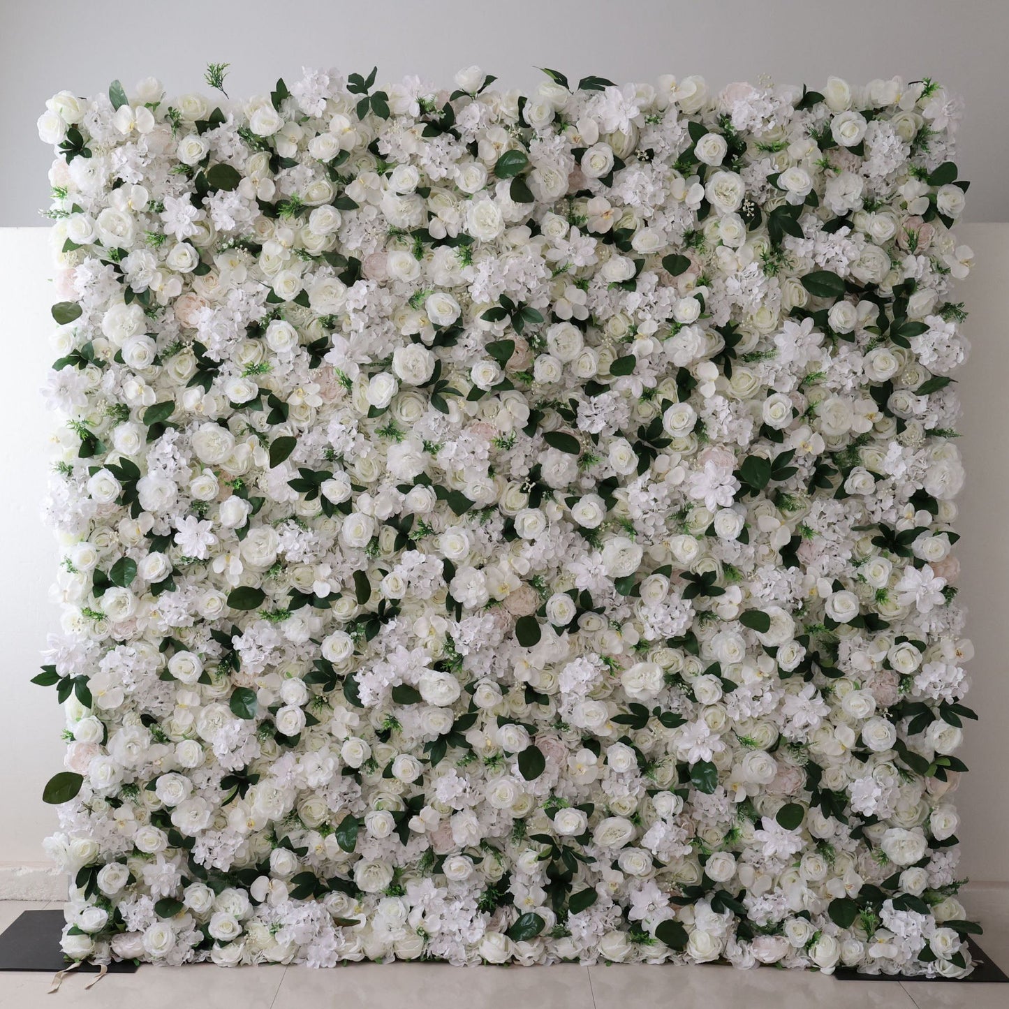 Roll Up Fabric Artificial Flower Wall Wedding Backdrop, Floral Party Decor, Event Photography-VF-309