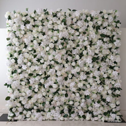 Roll Up Fabric Artificial Flower Wall Wedding Backdrop, Floral Party Decor, Event Photography-VF-309