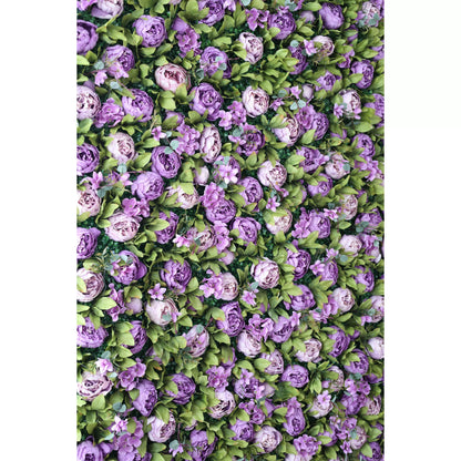 Roll Up Fabric Artificial Flower Wall Wedding Backdrop, Floral Party Decor, Event Photography-VF-098