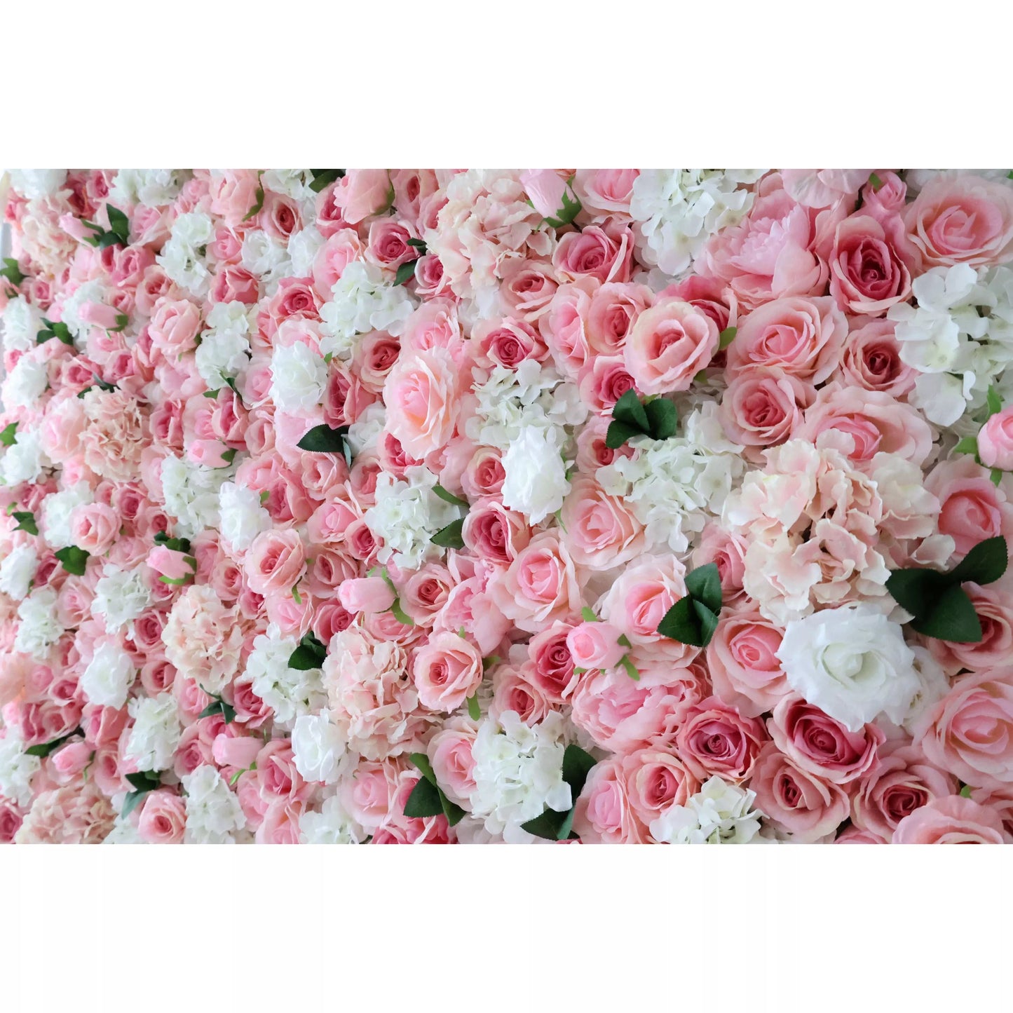 Roll Up Fabric Artificial Flower Wall Wedding Backdrop, Floral Party Decor, Event Photography-VF-312