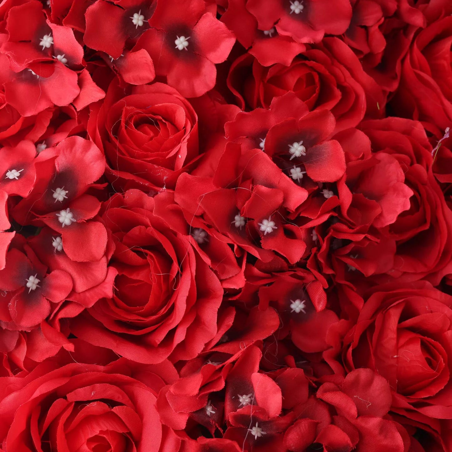 Roll Up Artificial Flower Wall Backdrop: Radiant Red Rhapsody - From Passionate Gatherings to Intimate Affairs-VF-232