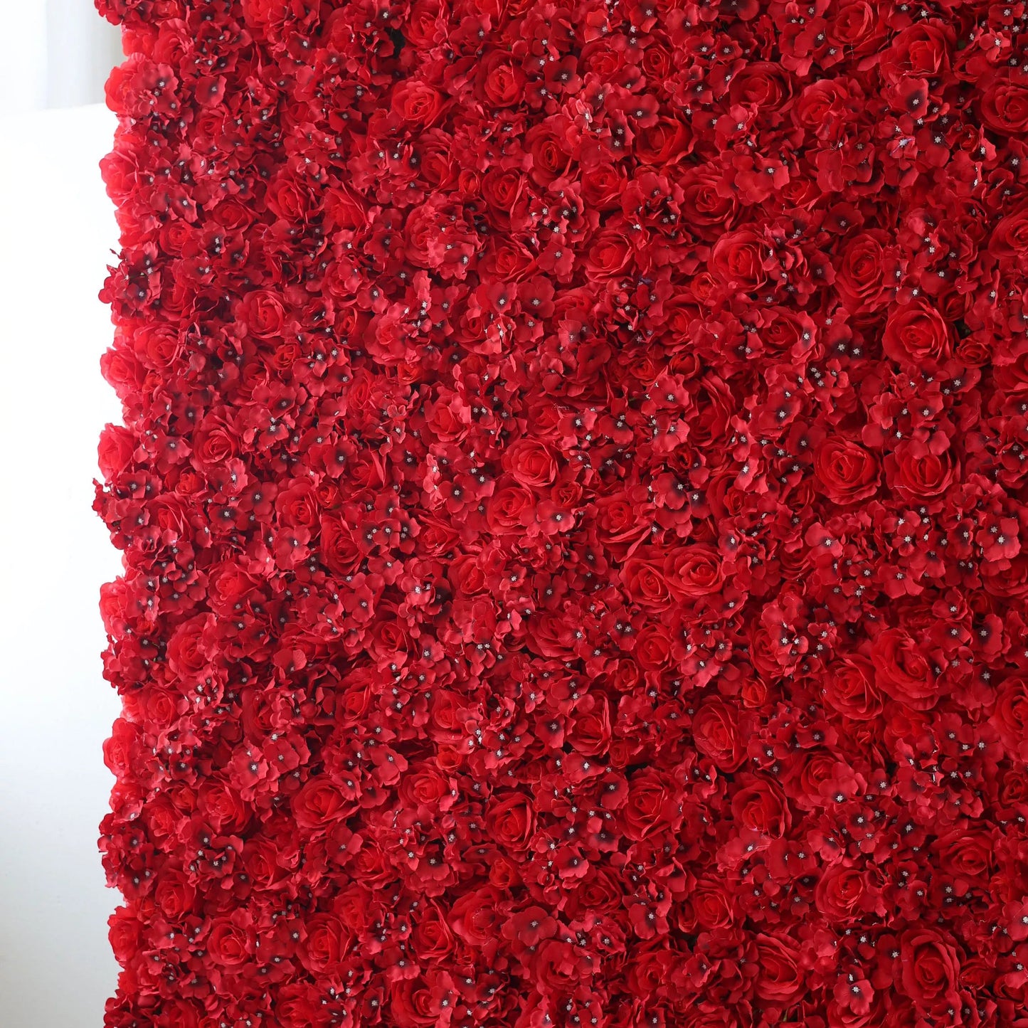 Roll Up Artificial Flower Wall Backdrop: Radiant Red Rhapsody - From Passionate Gatherings to Intimate Affairs-VF-232